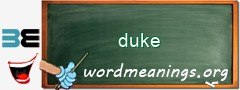 WordMeaning blackboard for duke